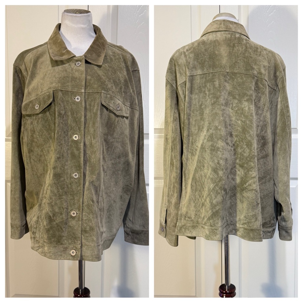 Suede! Eddie Bauer Seattle Suede Jacket Coat Washable